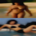 Women rain nude